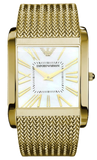 Emporio Armani Mother of Pearl Dial Gold Mesh Bracelet Watch For Men - AR2016