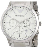Emporio Armani Renato Chronograph Cream Dial Silver Steel Strap Watch For Men - AR2458 Buy Now By Emporio Armani