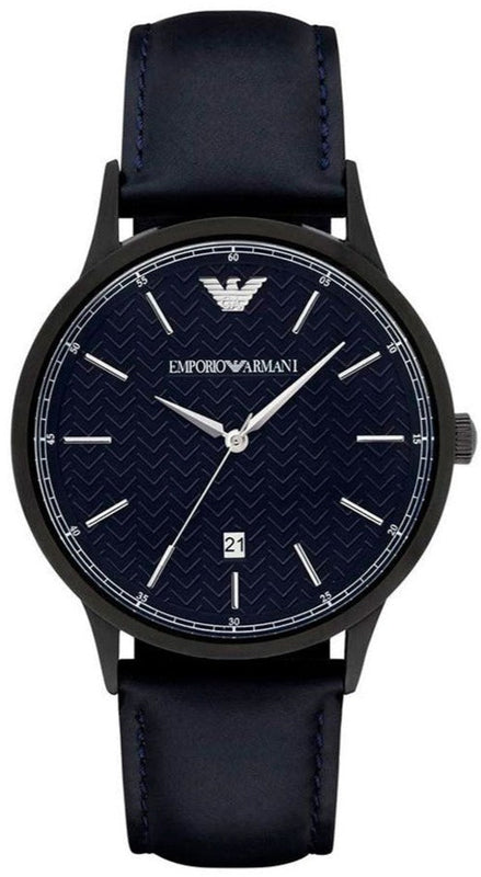Emporio Armani Renato Blue Dial Blue Leather Strap Watch For Men - AR2479 Buy Now By Emporio Armani