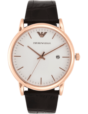 Emporio Armani Luigi White Dial Brown Leather Strap Watch For Men - AR2502 Buy Now By Emporio Armani