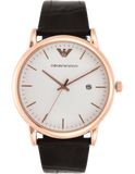Emporio Armani Luigi White Dial Brown Leather Strap Watch For Men - AR2502 Buy Now By Emporio Armani