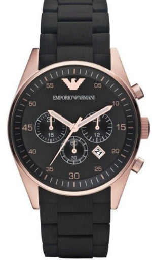 Emporio Armani Sportivo Black Dial Black Steel Strap Watch For Men - AR5905 Buy Now By Emporio Armani