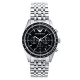Emporio Armani Tazio Chronograph Black Dial Silver Steel Strap Watch For Men - AR5988 Buy Now By Emporio Armani