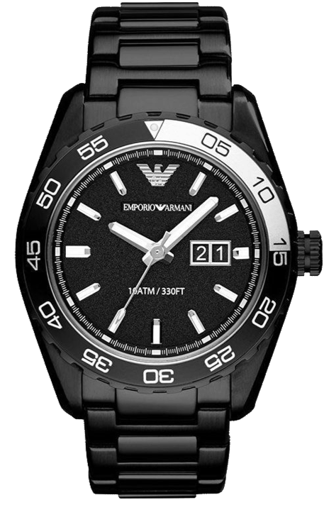 Emporio Armani Sportivo Quartz Black Dial Black Steel Strap Watch For Men - AR6049 Buy Now By Emporio Armani