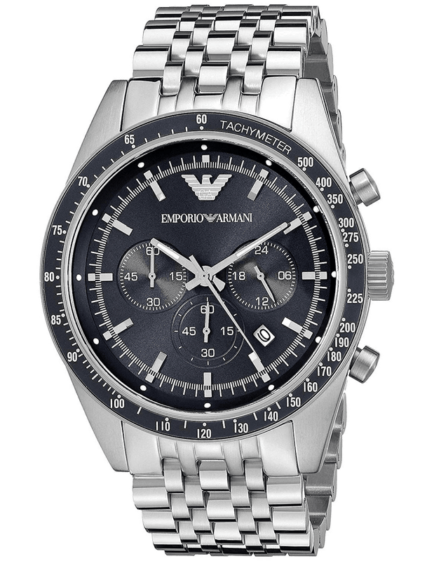 Emporio Armani Sportivo Chronograph Blue Stainless Steel Watch For Men - AR6072 Buy Now By Emporio Armani