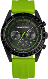 Emporio Armani Sports Analog Black Dial Green Rubber Strap Watch For Men - AR6115 Buy Now By Emporio Armani