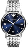 Emporio Armani Kappa Quartz Blue Dial Silver Steel Strap Watch For Men - AR80010 Buy Now By Emporio Armani