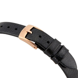 Emporio Armani Aurora Mother Of Pearl Black Dial Black Leather Strap Watch For Women - AR11056 Buy Now By Emporio Armani