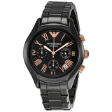Emporio Armani Chronograph Black Ceramic Stainless Steel Dial Watch For Women - AR1411 Buy Now By Emporio Armani