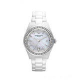Emporio Armani Ceramica White Mother of Pearl Dial Stainless Steel Strap Watch For Women - AR1426 Buy Now By Emporio Armani