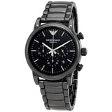 Emporio Armani Ceramica Chronograph Black Dial Black Strap Watch For Men - AR1452 Buy Now By Emporio Armani