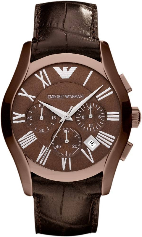 Emporio Armani Valente Classic Brown Dial Brown Leather Strap Watch For Men - AR1609 Buy Now By Emporio Armani