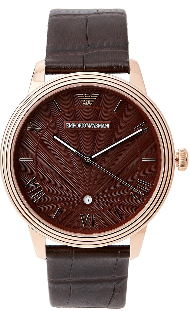 Emporio Armani Classic Quartz Brown Dial Brown Leather Strap Watch For Men - AR1613 Buy Now By Emporio Armani