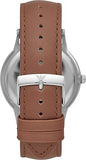 Emporio Armani Renato Quartz Silver Dial Brown Leather Strap Watch For Men - AR11185 Buy Now By Emporio Armani