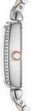 Emporio Armani Gianni T Bar White Mother Of Pearl Dial Two Tone Steel Strap Watch For Women - AR11519 Buy Now By Emporio Armani