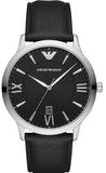 Emporio Armani Giovanni Analog Black Dial Black Leather Strap Watch For Men - AR11210 Buy Now By Emporio Armani
