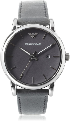 Emporio Armani Classic Quartz Grey Dial Grey Leather Strap Watch For Men - AR1730 Buy Now By Emporio Armani
