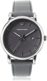 Emporio Armani Classic Quartz Grey Dial Grey Leather Strap Watch For Men - AR1730 Buy Now By Emporio Armani