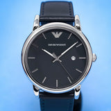 Emporio Armani Aviator Quartz Black Dial Black Leather Strap Watch For Men - AR11336 Buy Now By Emporio Armani