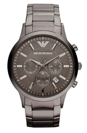 Emporio Armani Classic Chronograph Grey Dial Grey Steel Strap Watch For Men - AR2454 Buy Now By Emporio Armani