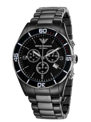 Emporio Armani Black Ceramic Chronograph Black Dial Watch For Men - AR1421 Buy Now By Emporio Armani