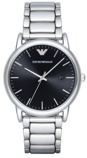 Emporio Armani Luigi Quartz Black Dial Silver Steel Strap Watch For Men - AR2499 Buy Now By Emporio Armani