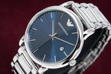 Emporio Armani Luigi Blue Dial Silver Steel Strap Watch For Men - AR11089 Buy Now By Emporio Armani