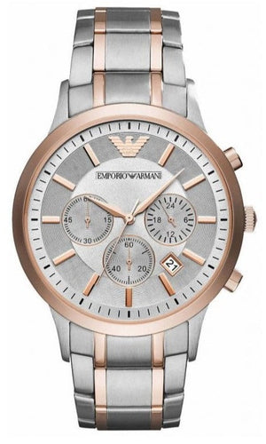 Emporio Armani Renato Gray Dial Gray Steel Strap Watch For Men - AR11077 Buy Now By Emporio Armani