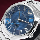 Emporio Armani Valente Quartz Blue Dial Silver Steel Strap Watch For Men - AR11085 Buy Now By Emporio Armani