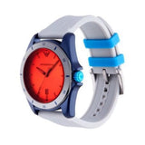 Emporio Armani Sigma Analog Orange Dial Grey Silicone Strap Watch For Men - AR11218 Buy Now By Emporio Armani