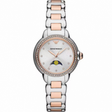 Emporio Armani Mia Three Hand Moonphase Mother of Pearl Dial Two Tone Steel Strap Watch For Women - AR11567 Buy Now By Emporio Armani