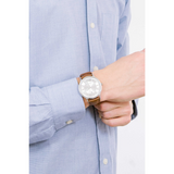 Emporio Armani Renato Quartz Silver Dial Brown Leather Strap Watch For Men - AR11185 Buy Now By Emporio Armani