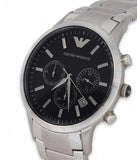Emporio Armani Classic Chronograph Black Dial Silver Steel Strap Watch For Men - AR2434 Buy Now By Emporio Armani