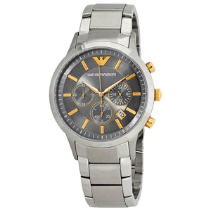 Emporio Armani Quartz Grey Dial Silver Steel Strap Watch For Men - AR11047 Buy Now By Emporio Armani