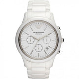 Emporio Armani Luigi Chronograph Ceramic White Dial White Ceramic Strap Watch For Men - AR1499 Buy Now By Emporio Armani