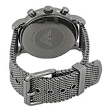 Emporio Armani Chronograph Blue Dial Gun Metallic Mesh Bracelet Watch For Men - AR1979 Buy Now By Emporio Armani