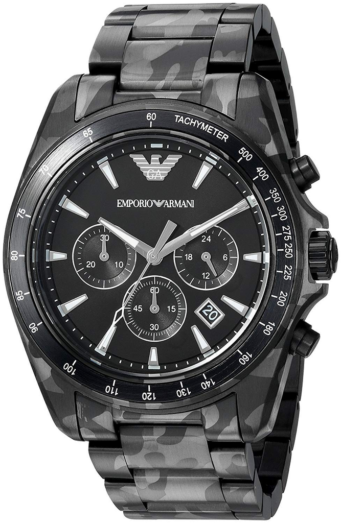 Emporio Armani Sportivo Quartz Black Dial Black Steel Strap Watch For Men - AR11027 Buy Now By Emporio Armani