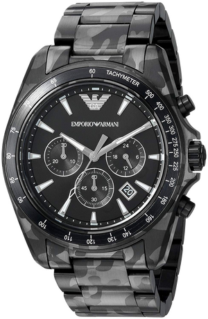 Emporio Armani Sportivo Quartz Black Dial Black Steel Strap Watch For Men - AR11027 Buy Now By Emporio Armani