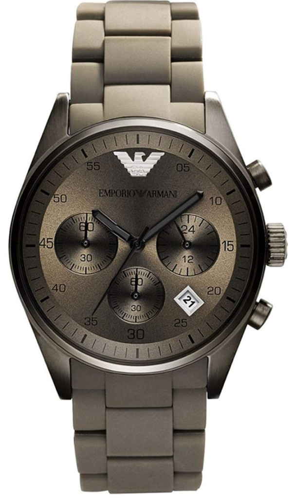 Emporio Armani Sportivo Chronograph Brown Dial Brown Steel Strap Watch For Men - AR5950 Buy Now By Emporio Armani