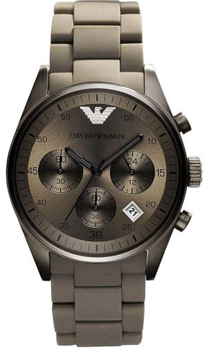 Emporio Armani Sportivo Chronograph Brown Dial Brown Steel Strap Watch For Men - AR5950 Buy Now By Emporio Armani