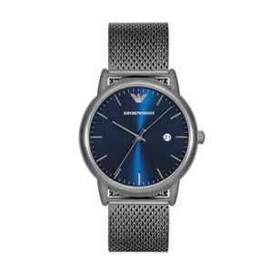 Emporio Armani Luigi Quartz Blue Dial Grey Mesh Bracelet Watch For Men - AR11053 Buy Now By Emporio Armani