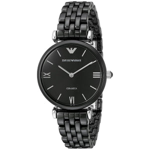 Emporio Armani Ceramica Black Dial Black Ceramic Strap Watch For Women - AR1487 Buy Now By Emporio Armani