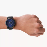 Emporio Armani Luigi Analog Blue Dial Black Leather Strap Watch For Men - AR11351 Buy Now By Emporio Armani