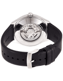 Emporio Armani Meccanico White Skeleton Dial Black Leather Strap Watch For Men - AR60003 Buy Now By Emporio Armani