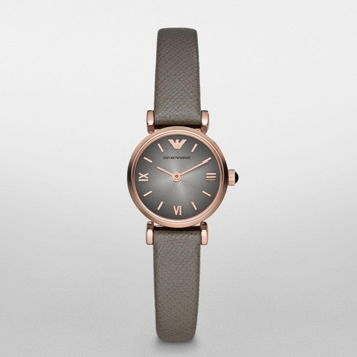Emporio Armani Gianni T Bar Quartz Gray Dial Gray Leather Strap Watch For Women - AR1727 Buy Now By Emporio Armani