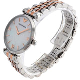 Emporio Armani Gianni T-Bar Mother of Pearl Dial Two Tone Steel Strap Watch For Women - AR1987 Buy Now By Emporio Armani