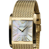 Emporio Armani Mother of Pearl Dial Gold Mesh Bracelet Watch For Men - AR2016 Buy Now By Emporio Armani