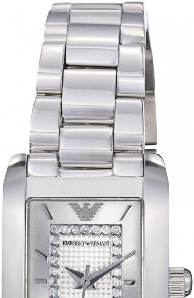 Emporio Armani Classic Diamonds Silver Dial Silver Steel Strap Watch For Women - AR3170 Buy Now By Emporio Armani