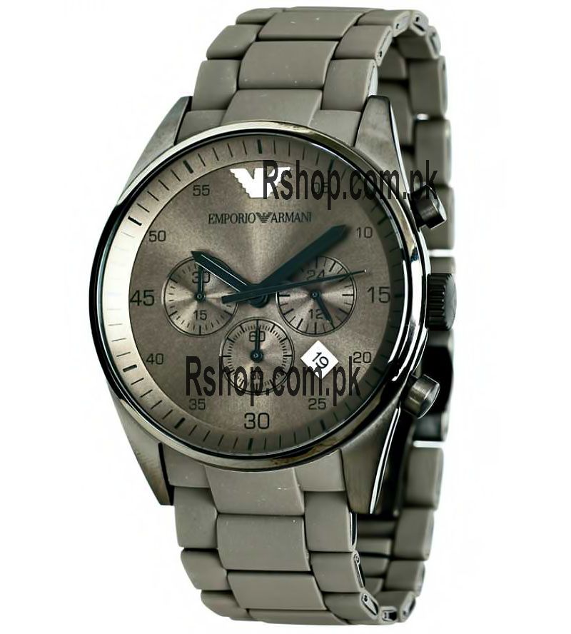 Emporio Armani Sportivo Chronograph Brown Dial Brown Steel Strap Watch For Men - AR5950 Buy Now By Emporio Armani