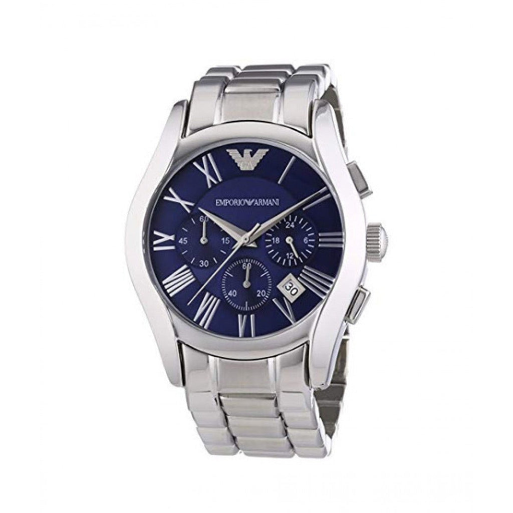 Emporio Armani Classic Blue Dial Silver Steel Strap Watch For Men - AR1635 Buy Now By Emporio Armani